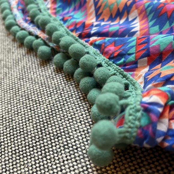 🎉 Vintage 70s inspired Confetti High wasted Pom Pom shorts, Size: L - Picture 5 of 17